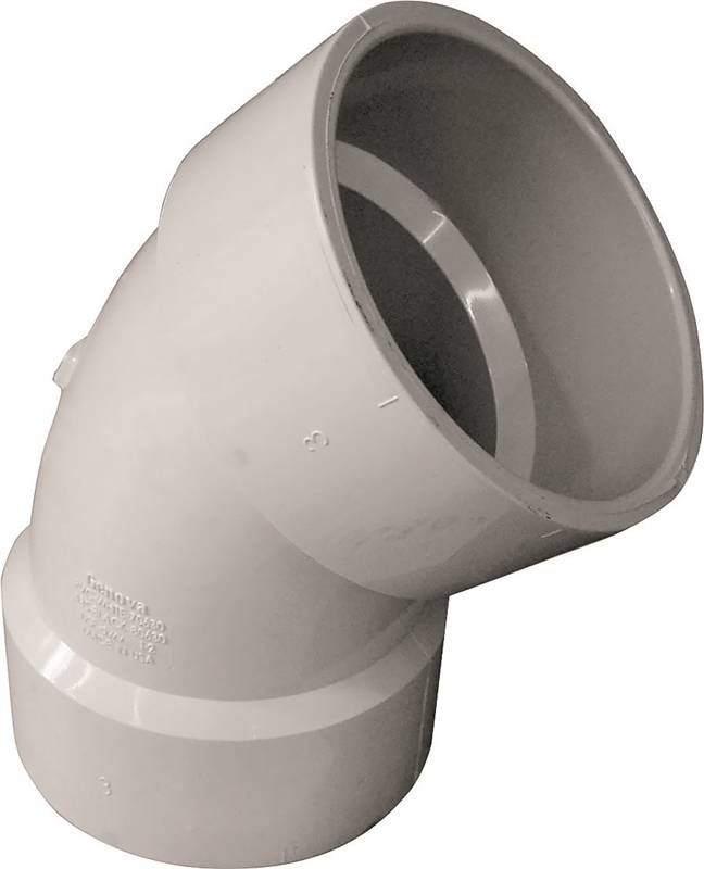 PVC 3 HUBXHUB 45 DEG ELBOW 80102"