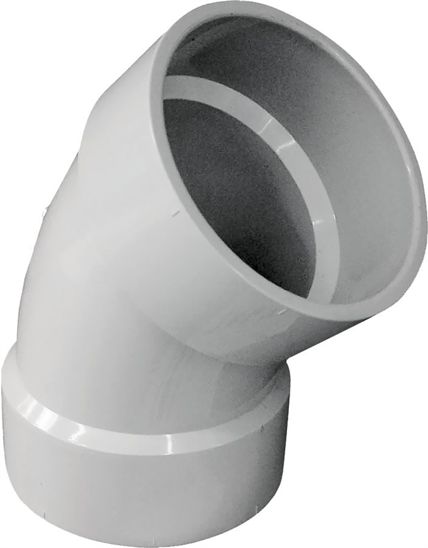PVC 4 HUBXHUB 45 DEG ELBOW SCH 40"