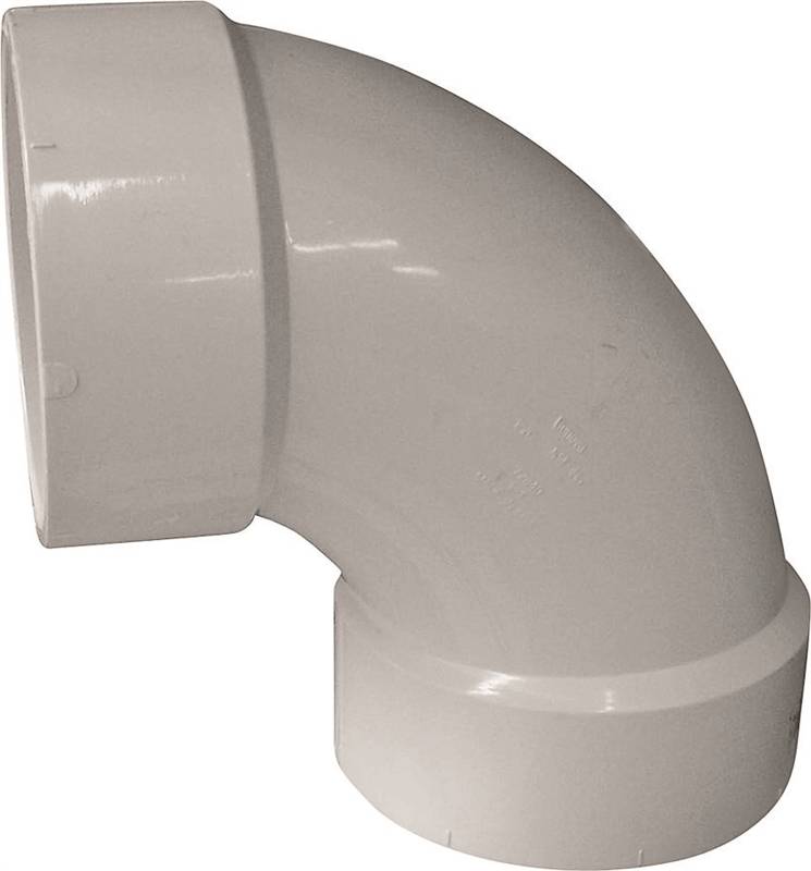 PVC 4 90 DEG SANITARY HUBXHUB SCH 40"