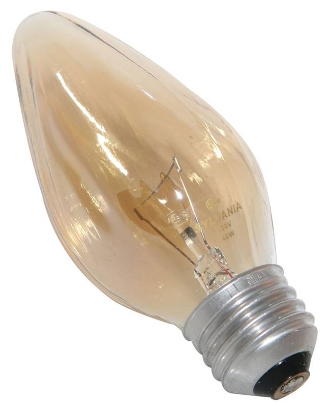 BULB CHNDLR 40W 120V AMB 2/PK