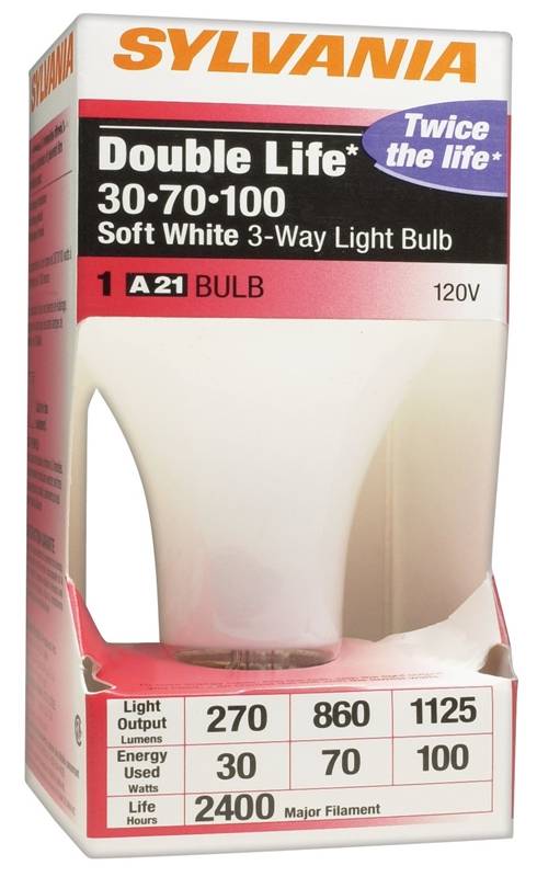 BULB 30-70-100W DBL LIFE 3WAY