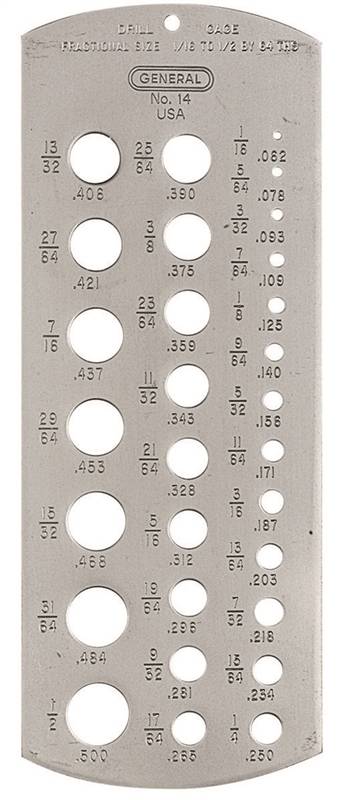 GENERAL 14 DRILL GAUGE