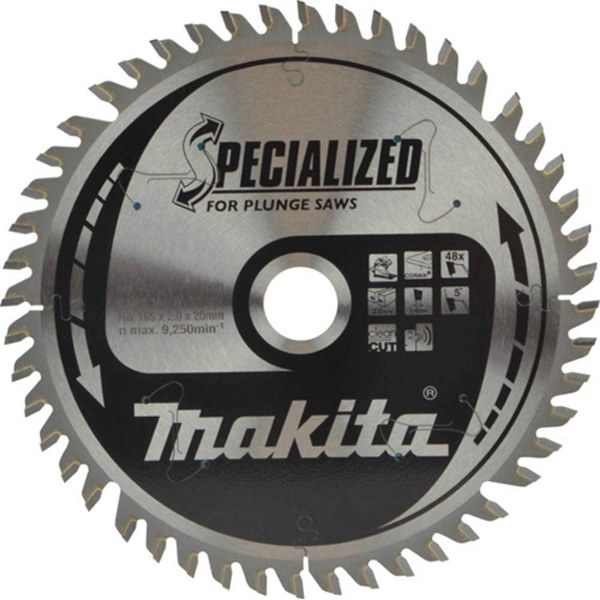 MAKITA 6-1/2 48T SAW BLADE FOR TRACK PLUNGE LAMINATE CUT"