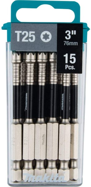 MAKITA T25 TORX POWER BIT 15/PK IMPACT XPS