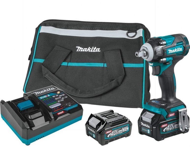Makita Xgt 40v Imp Wrench Kit 1/2 Sq Drive Impact W/ Detent"