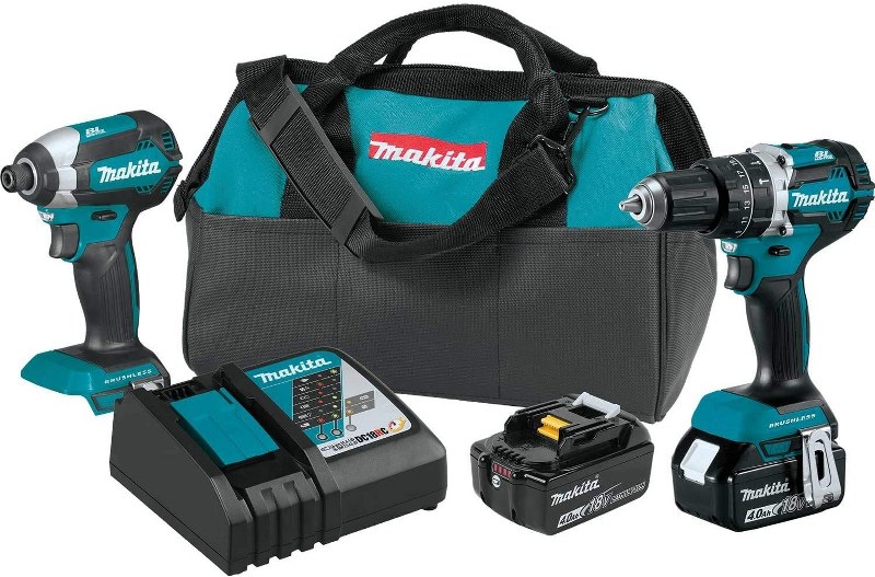 Makita 2-pc 18v Combo Kit Brushless 18v Lithium-ion 4.0ah