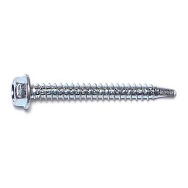 8 X 1-1/2 ZINC HEX WASHER SDS SELF DRILL SCREW 60/PK