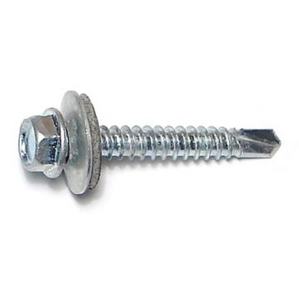 12 X 1-1/2 HEX BOND WASH SDS SELF DRILL SCREW ZINC 20/PK