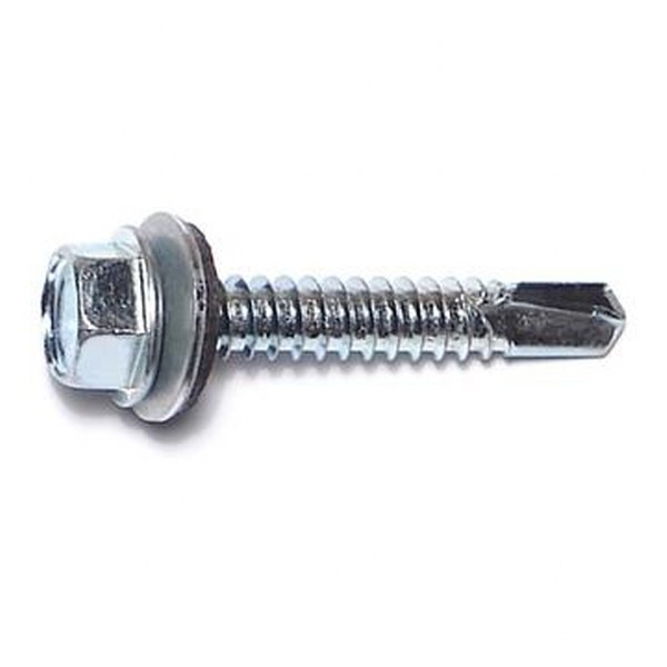 14 X 1-1/2 HEX BOND WASH SDS SELF DRILL SCREW ZINC 15/PK