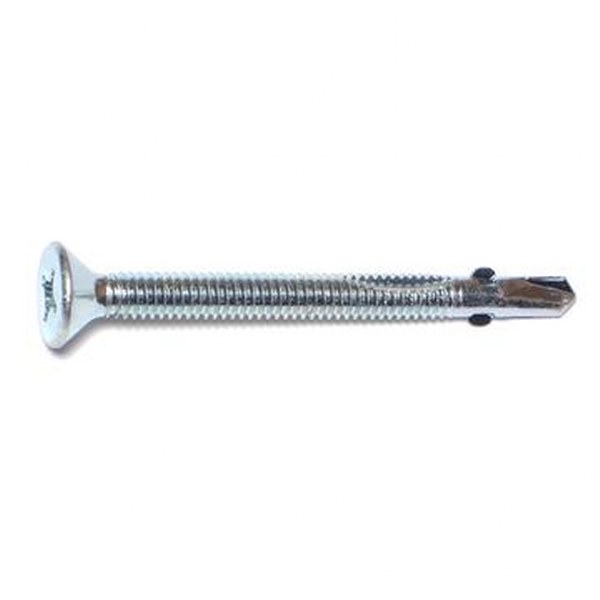 12 X 2-1/2 PHIL SDS W/ WING SELF DRILL SCREW ZINC FLAT 15/P