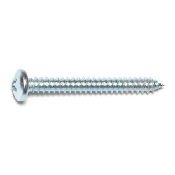 8 X 1-1/2 PHIL PAN SMS ZINC SHEET METAL SCREW 60/PK