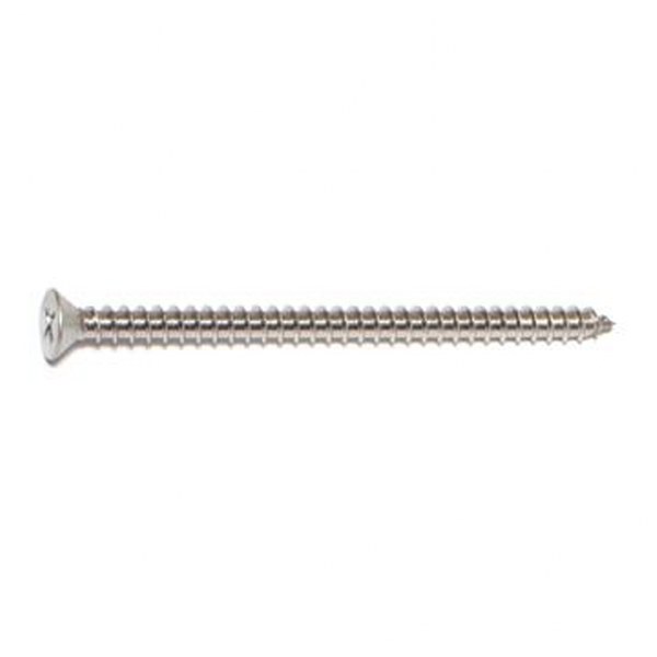 10 X 2-1/2 SS PHIL FLAT SMS SHEET METAL SCREW 25/PK