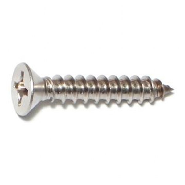 12 X 1-1/4 SS PHIL FLAT SMS SHEET METAL SCREW 40/PK