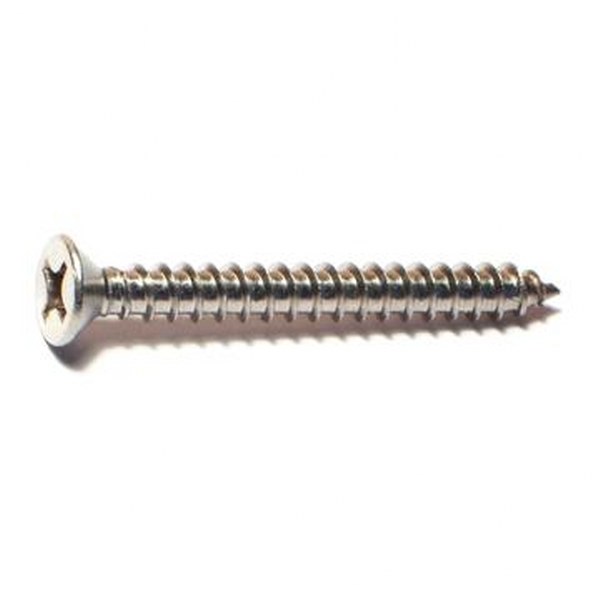 12 X 2 SS PHIL FLAT SMS SHEET METAL SCREW 25/PK