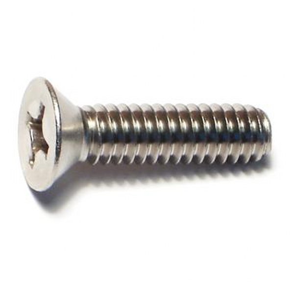 1/4 X 1 SS PHIL FLAT MACH SCREW 40/PK