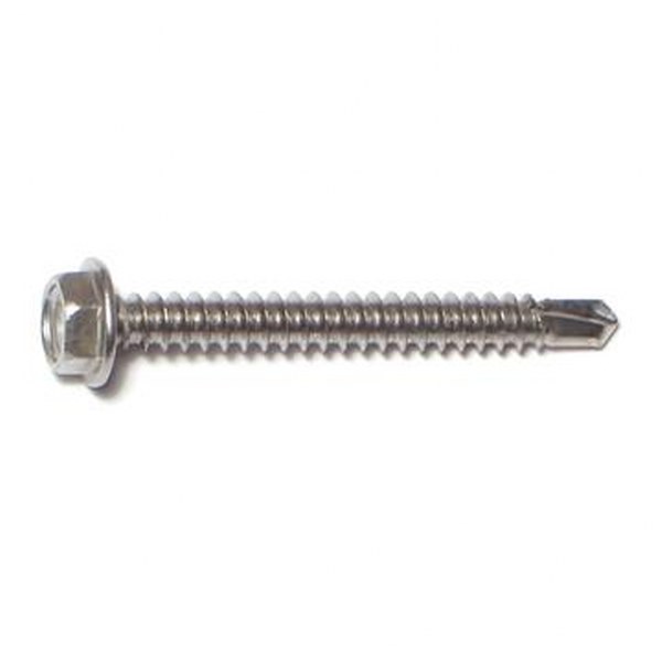 8 X 1-1/2 SS HEX HEAD SDS SELF DRILL SCREW 46/PK