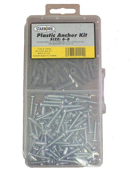 ANK06 PL 6-8 ANCHOR KIT 100 PC
