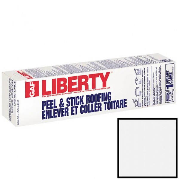 LIBERTY PEEL&STK ROOF WH 1SQ GAF/CAP SHEET