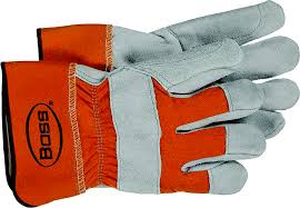 BOSS 2393 HD LEATHER PALM ORNG GLOVE