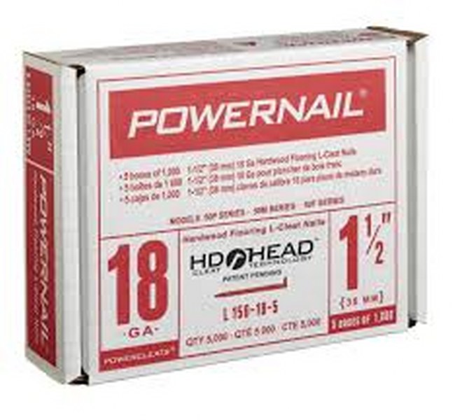 POWER CLEAT L150185 1-1/2 18GA 1M FLOOR NAIL POWERNAIL"