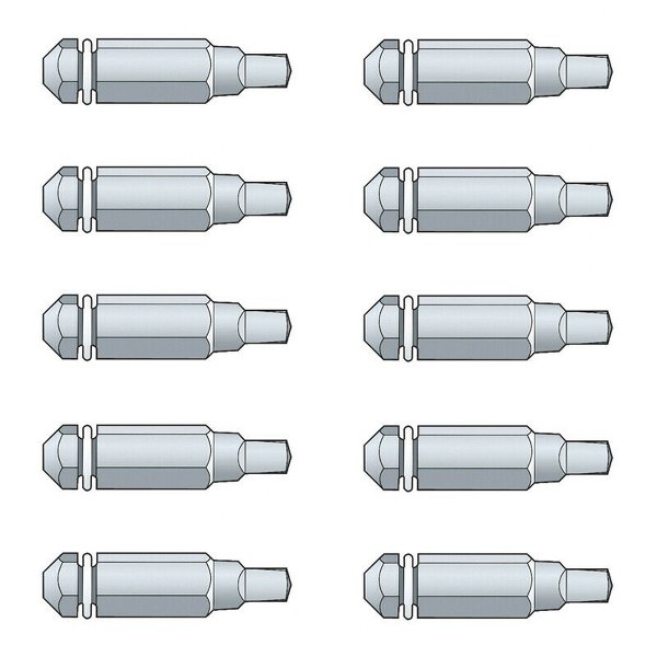 QD BIT PACK 10 EA #2 SQUARE QUIKDRIVE